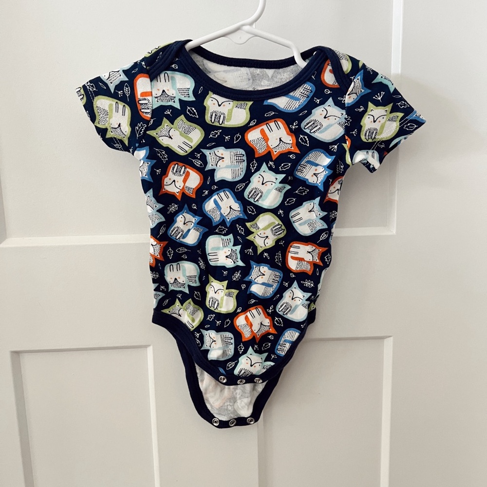 Colorful Fox Print Kids One Piece